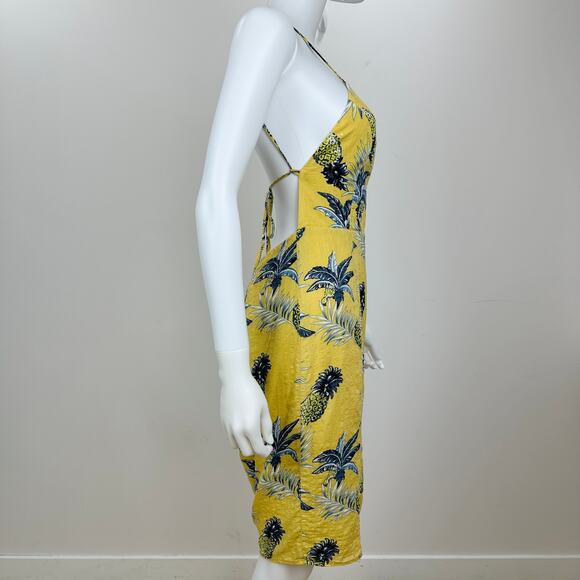 Majorelle Pineapple Dress Backless Tropical Vacation Resort Beach Fruit Medium - Picture 9 of 15